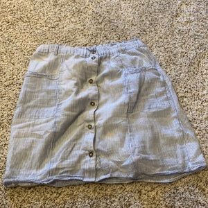 aerie light blue striped skirt
